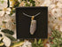 Jasper Wire Wrapped Crystal Necklace on Sterling Silver Chain