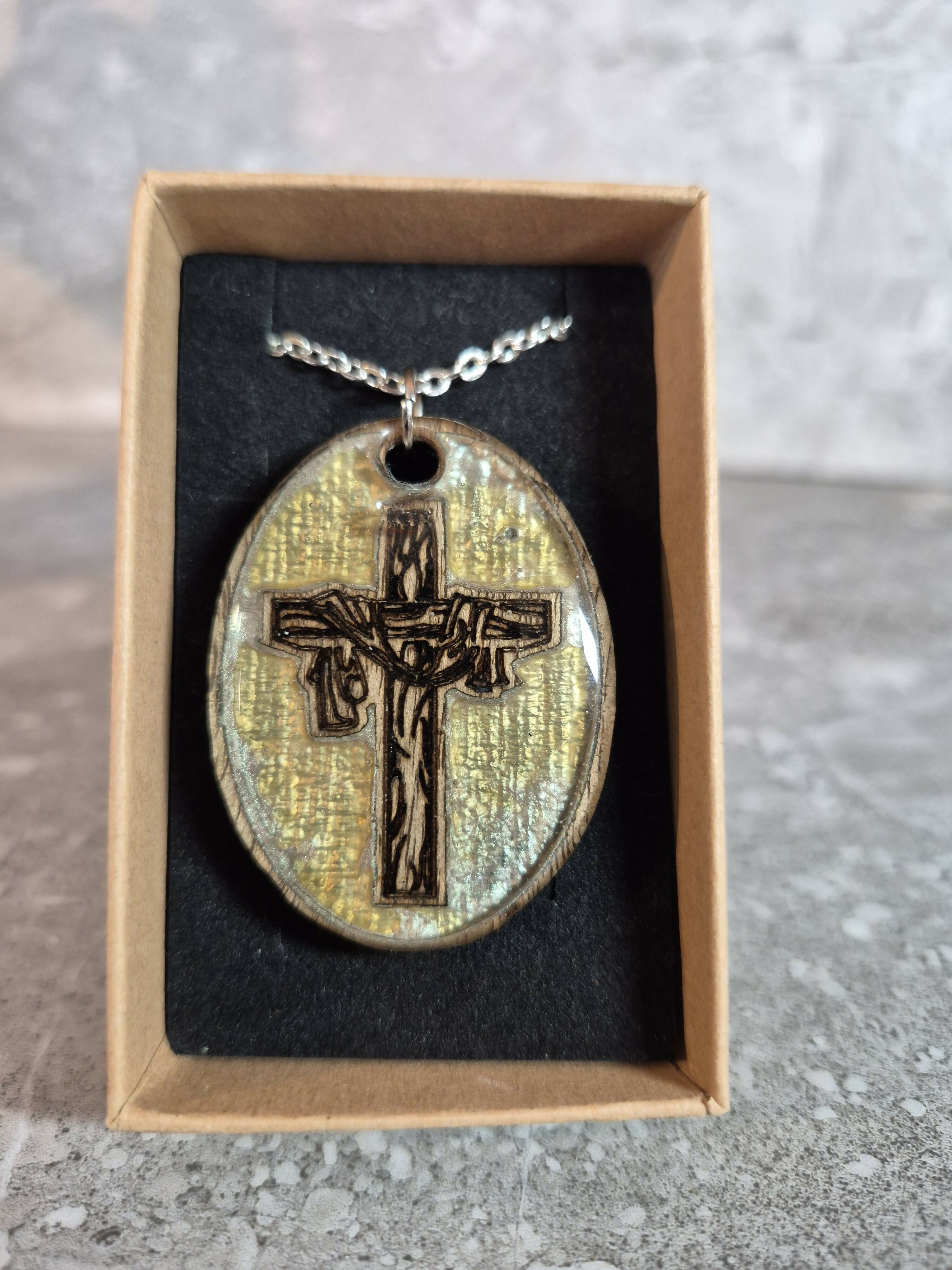 Handcrafted and Engraved Cross Pendant