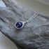 Amethyst Drop Necklace, Sterling Silver