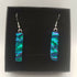 Green, Blue and Purple Dichroic Glass Earrings