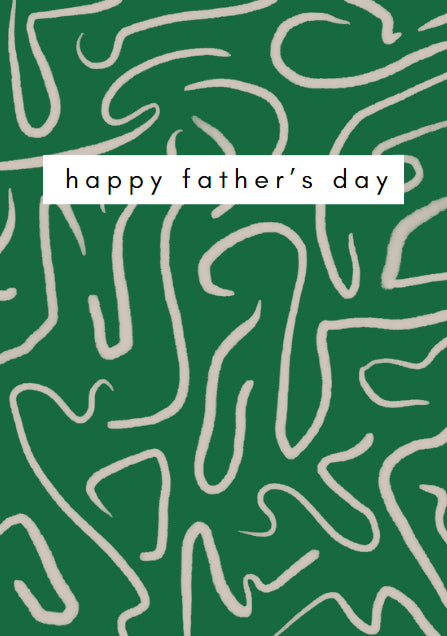 Abstract Green Father's Day Card