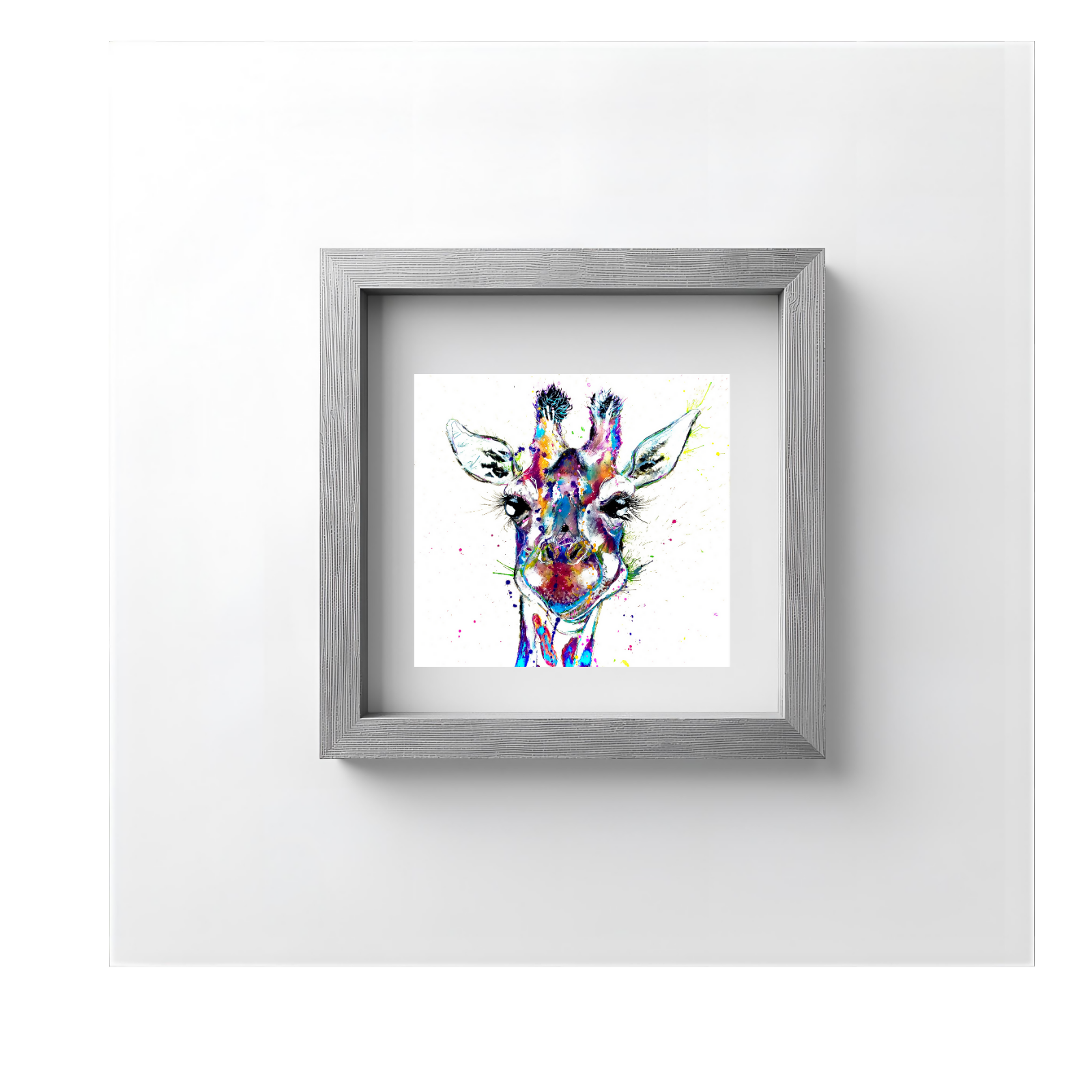 FINE ART PRINT OF RUSS THE GIRAFFE, PART OF THE 'LITTLE MINI TREASURE' ART COLLECTION