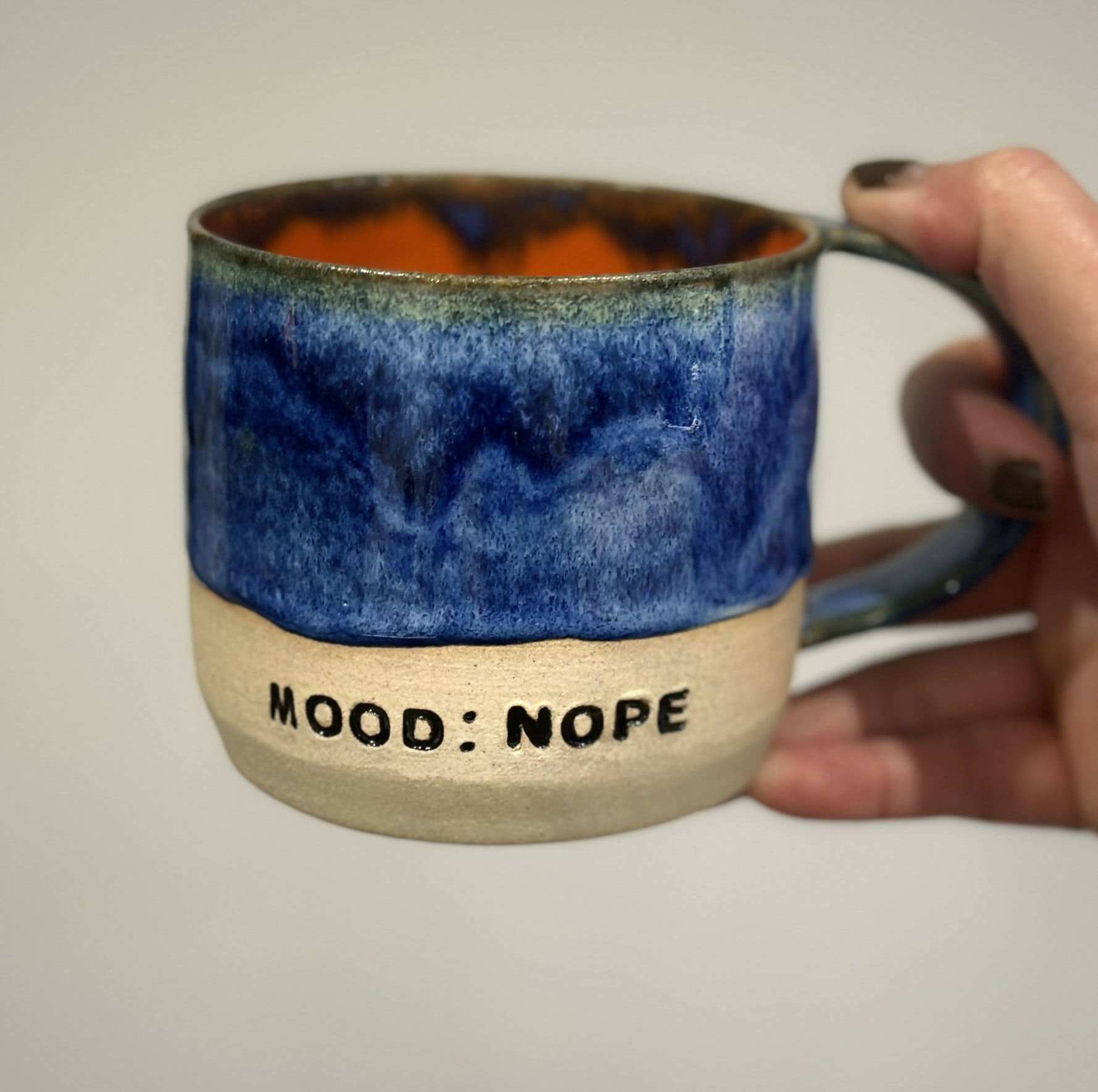 BLUE MUG MOOD:NOPE