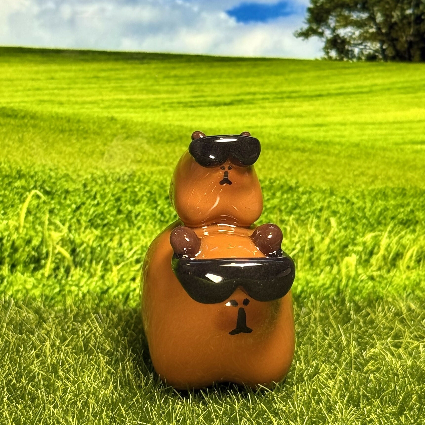 Cool Capybara Duo With Sunglasses