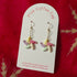 Micro Crochet Pinwheel Drop and Dangle Earrings