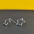 ‘Starlight’ Sterling Silver Small open Star Stud Earring
