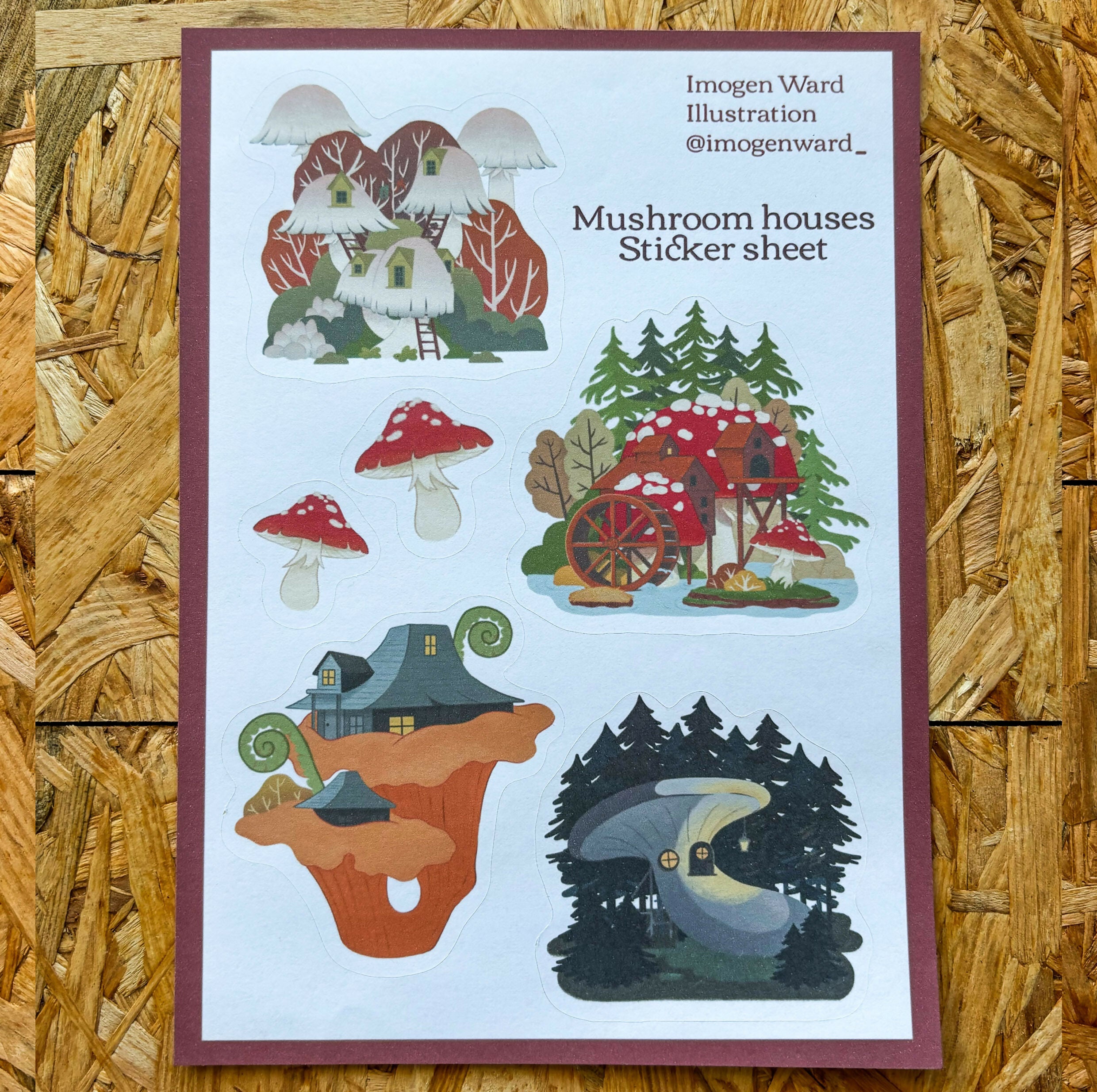 Mushroom Houses - Sticker Sheet