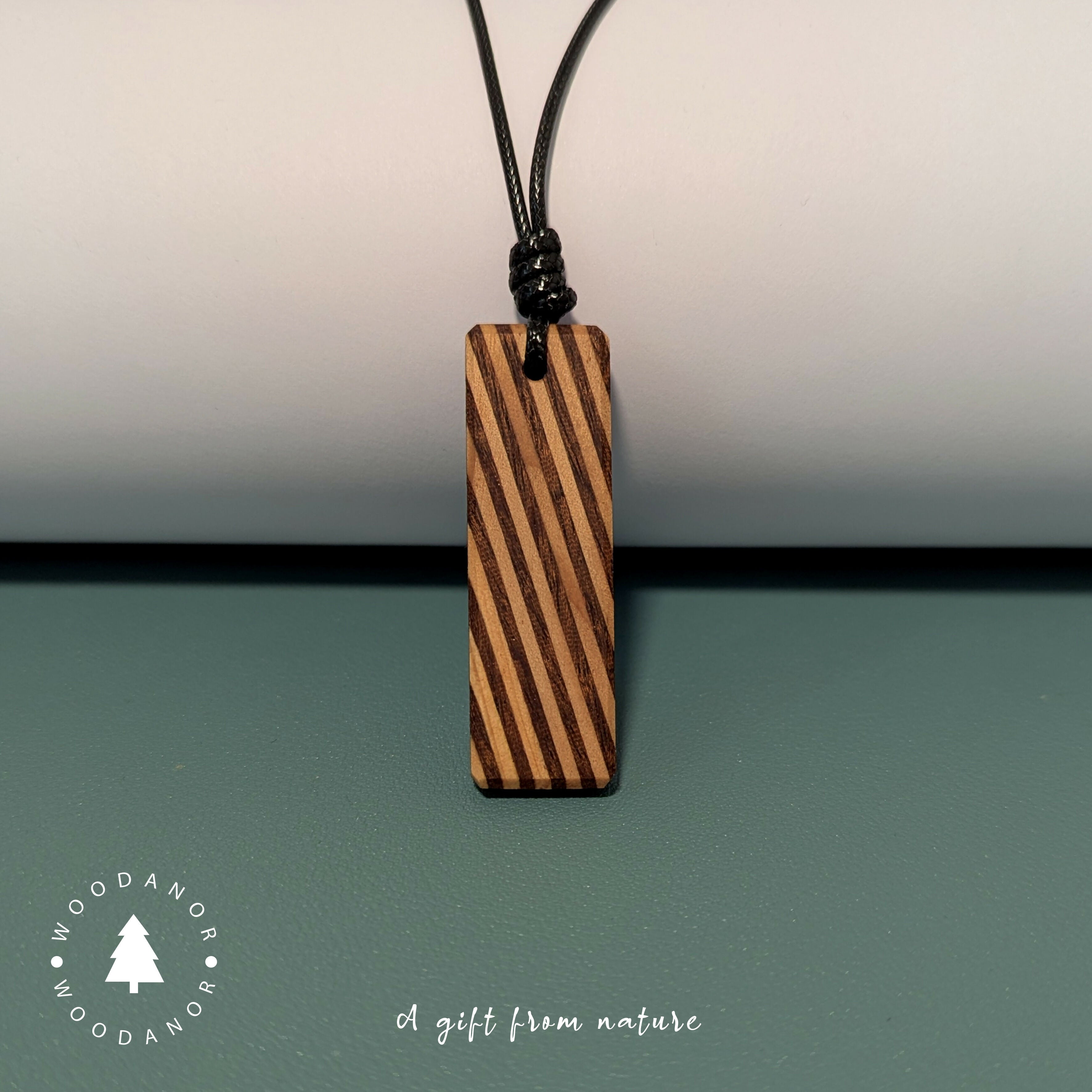 Striped Wooden Pendant