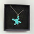 Onyx Green Enamel Frog Pendant