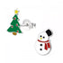 Snowman and tree Stud