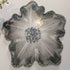 ELEGANT SILVER GREY HANDMADE WITH STONE TRAY AND COASTERS SET