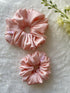 Peach Silk Handmade Scrunchies