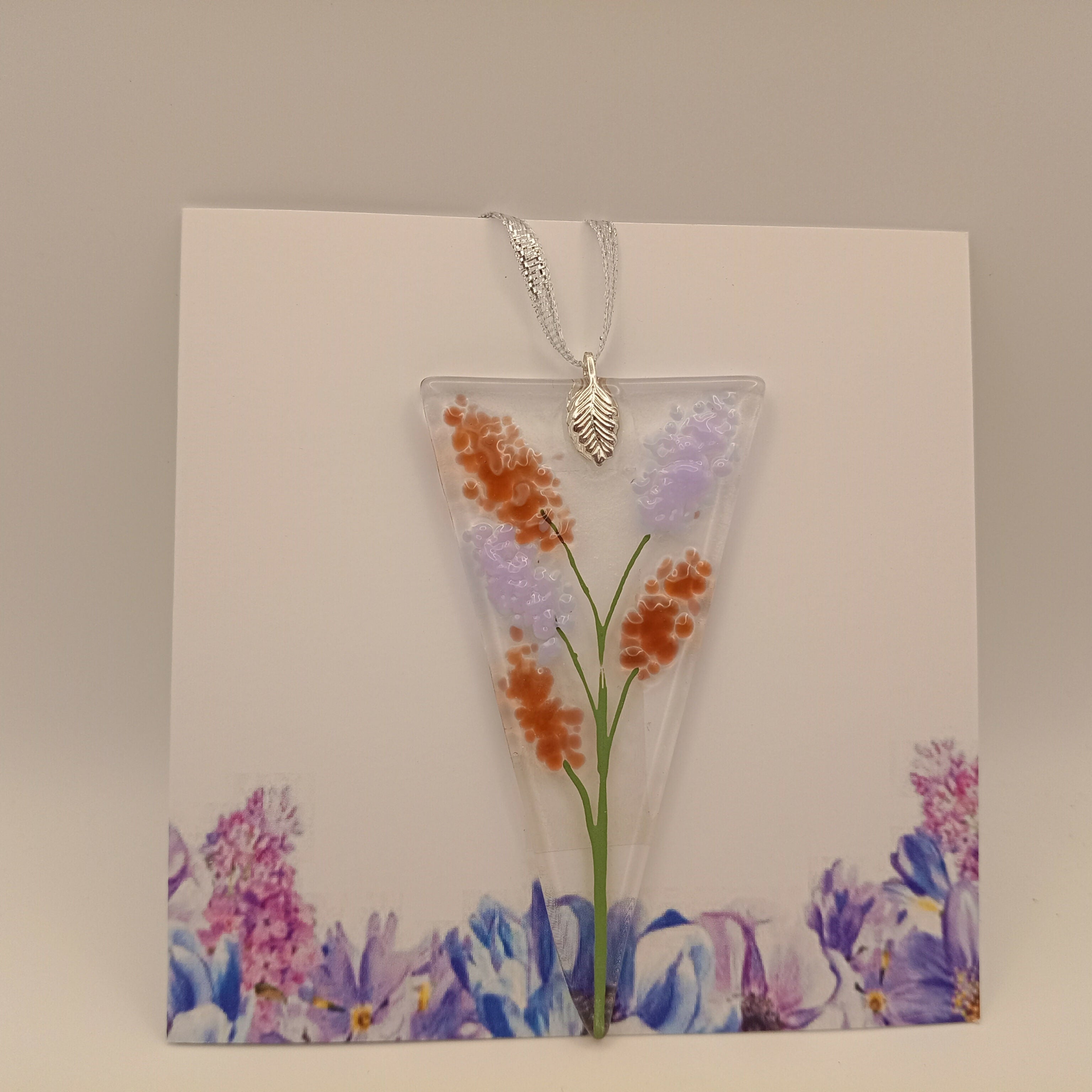 Fused Glass Flower Card