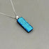 Ice Blue Dichroic Glass Necklace and Earrings Set - Sterling Silver, Handmade by Jade Tapson Glass