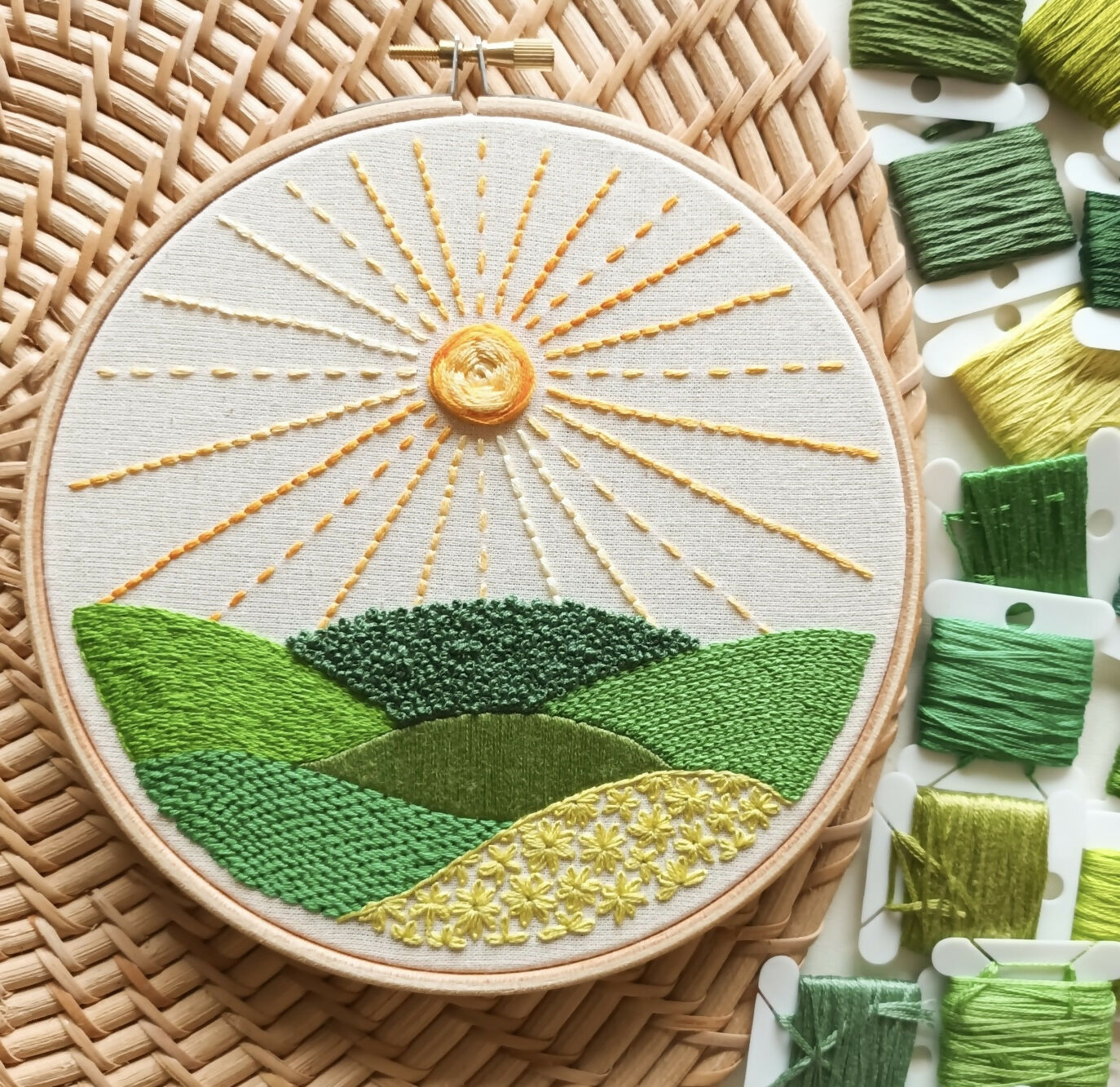 DIY Embroidery Kit For Beginners - Here Comes The Sun