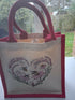Embroidered Hessian Tote Shopper