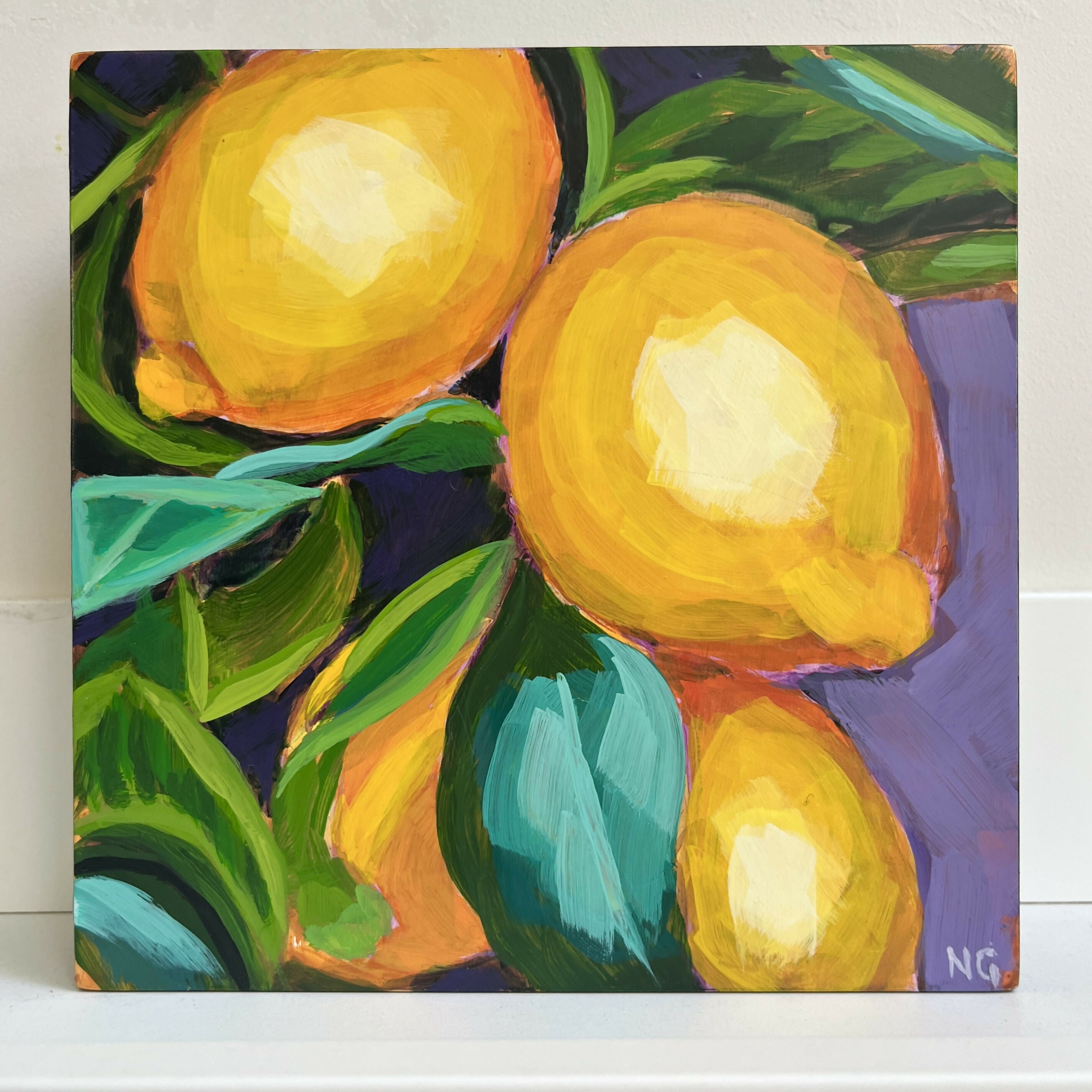 Sunlit Lemons - Original Acrylic Painting