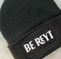 Be Reyt Cuffed Rectangular Patch Beanie Hat