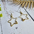 Citrine Star Gemstone Earrings; Delicate Gold Wire Bohemian Earrings With Crystal Sparkle