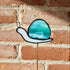 Mottled Dark Green Snail Stained Glass Plantstake