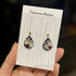 Pendant Crystal Embroidery Earrings (Waterdrop)