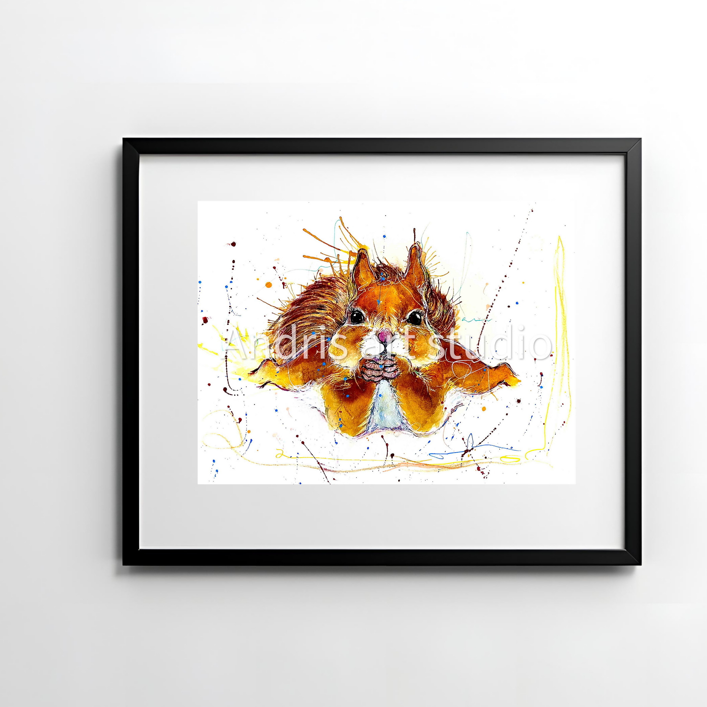 SQUIRREL LOVE, FINE ART PRINT