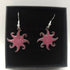 Purple Enamel Sunburst Earrings