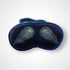 Navy Peacock Feathers Velvet Lavender Eye Mask