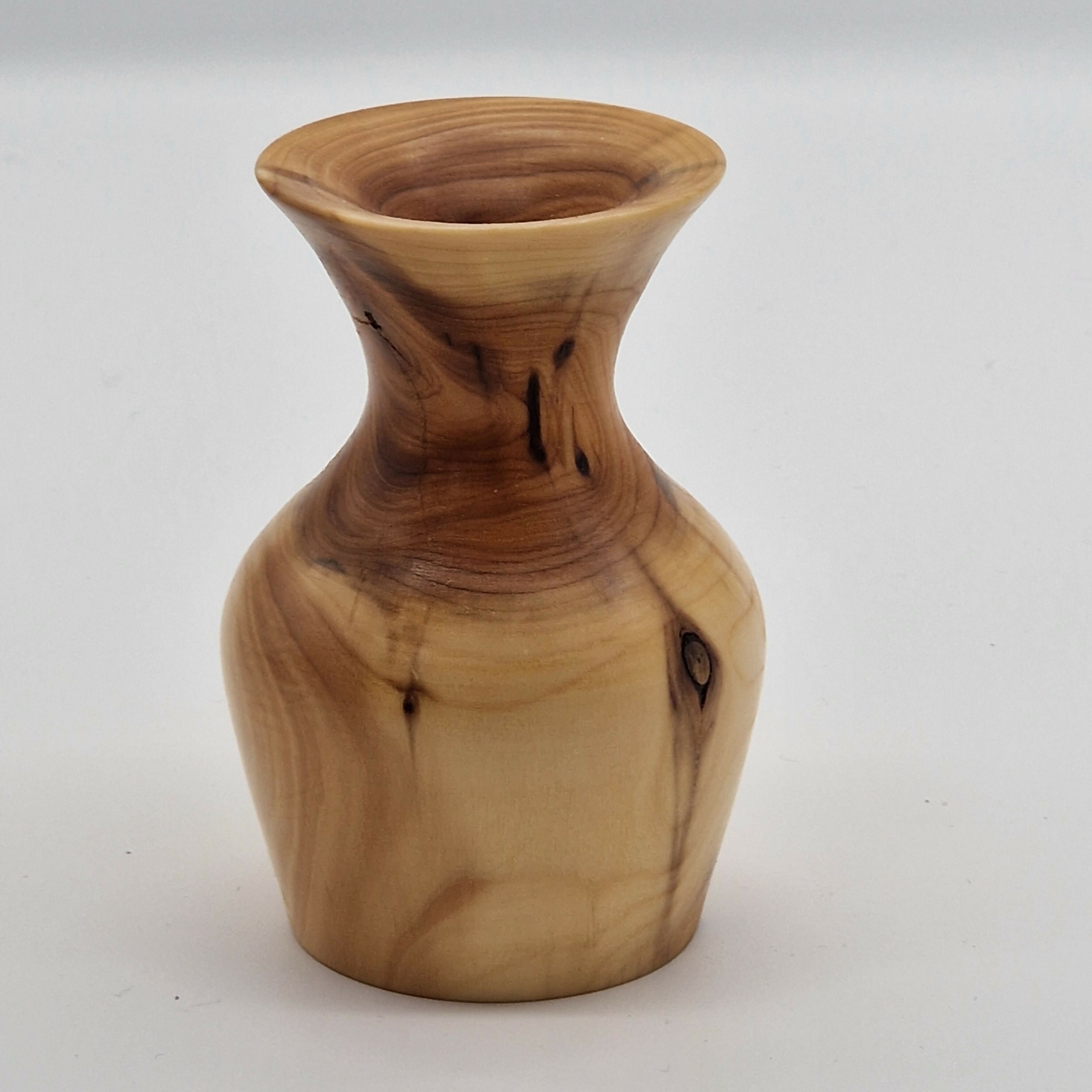 Hand Turned Bud Vase made from Yew Wood