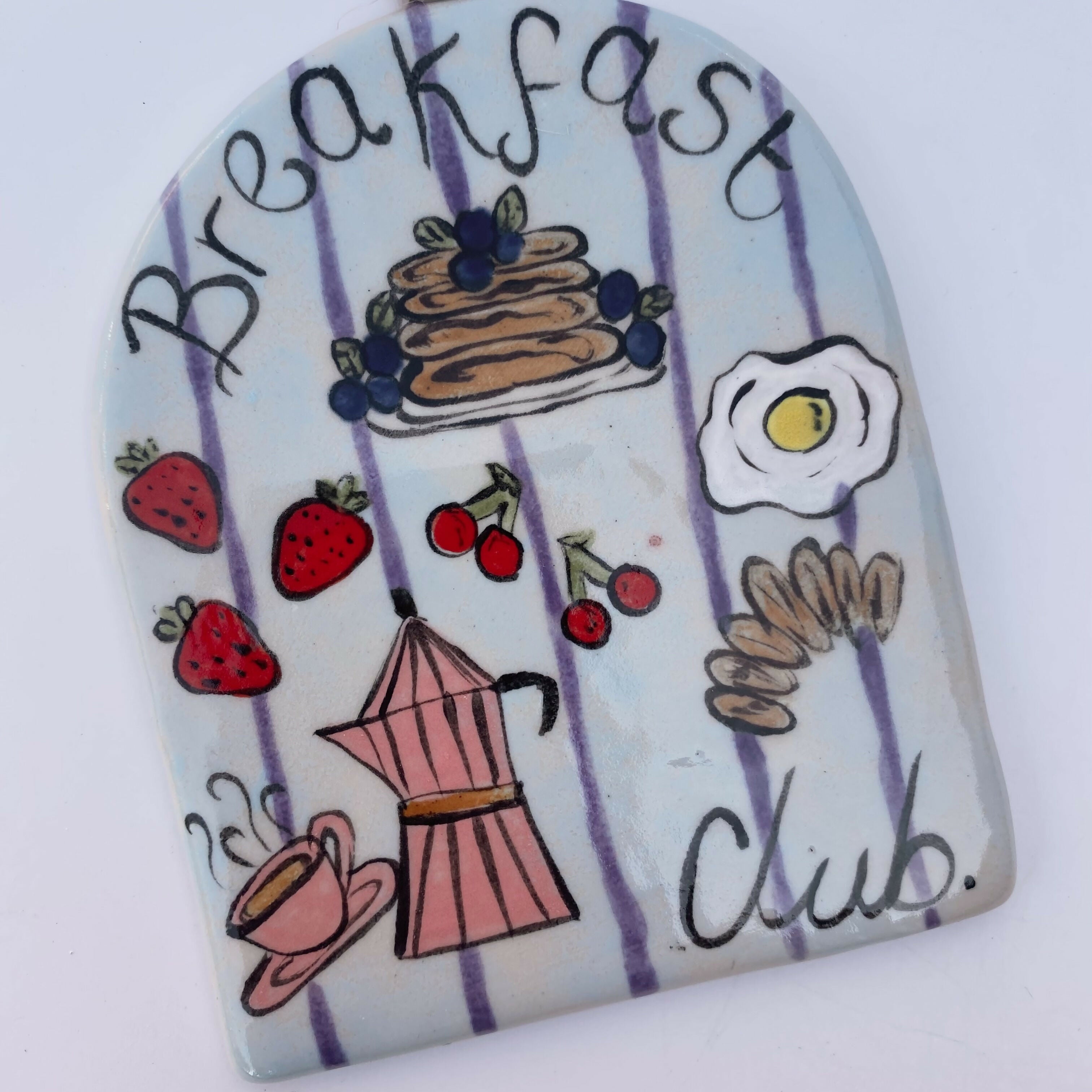 Handmade Ceramic Breakfast Club Wall Hanging