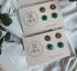 Clay Stud Pack - Burgundy Gold Leaf and Deep Blue & Gold