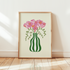 Freesias Flower Vase Print
