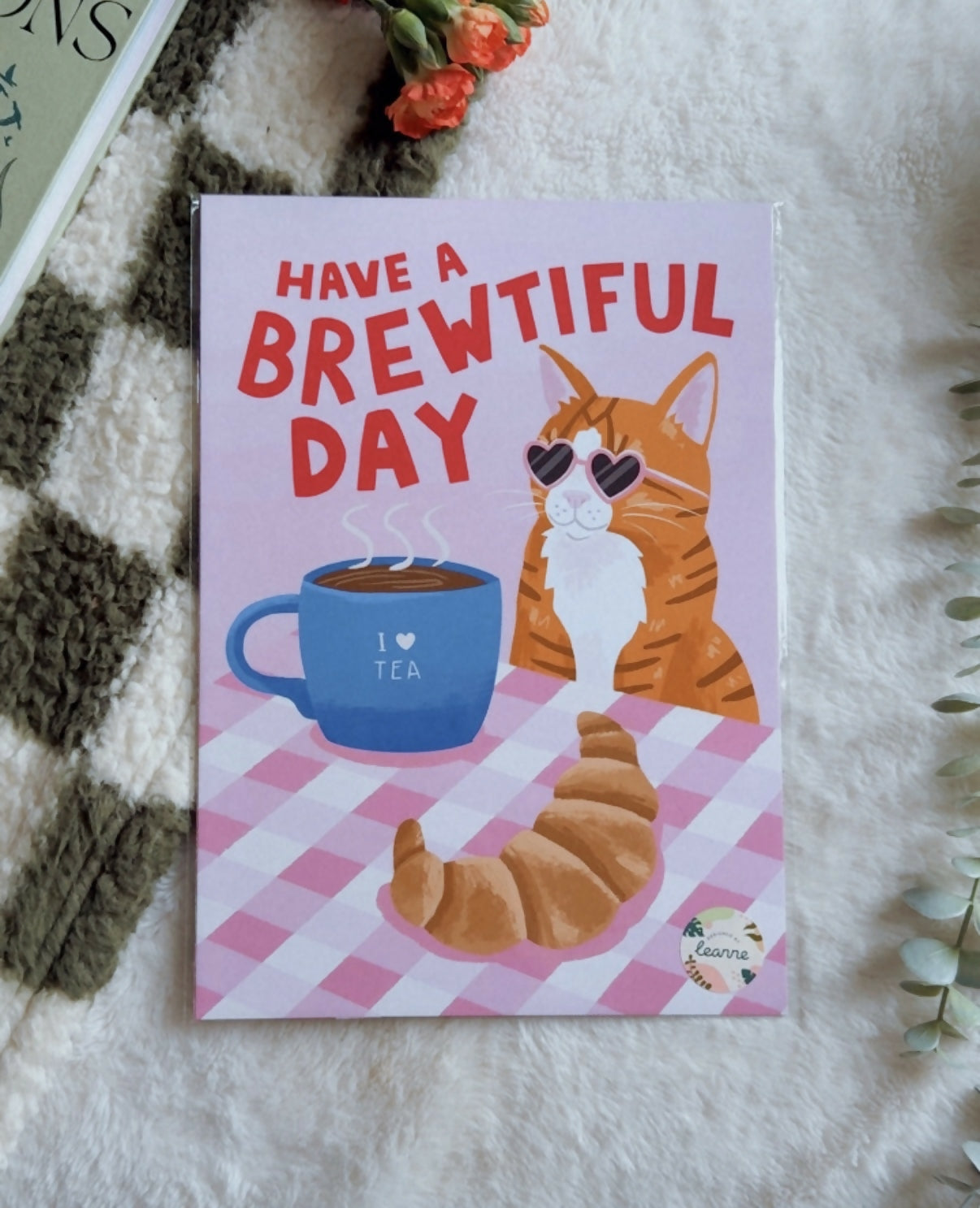 Have a Brewtiful Day Cat Print