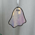 Streaky Iridescent Pink Ghost Stained Glass Decoration