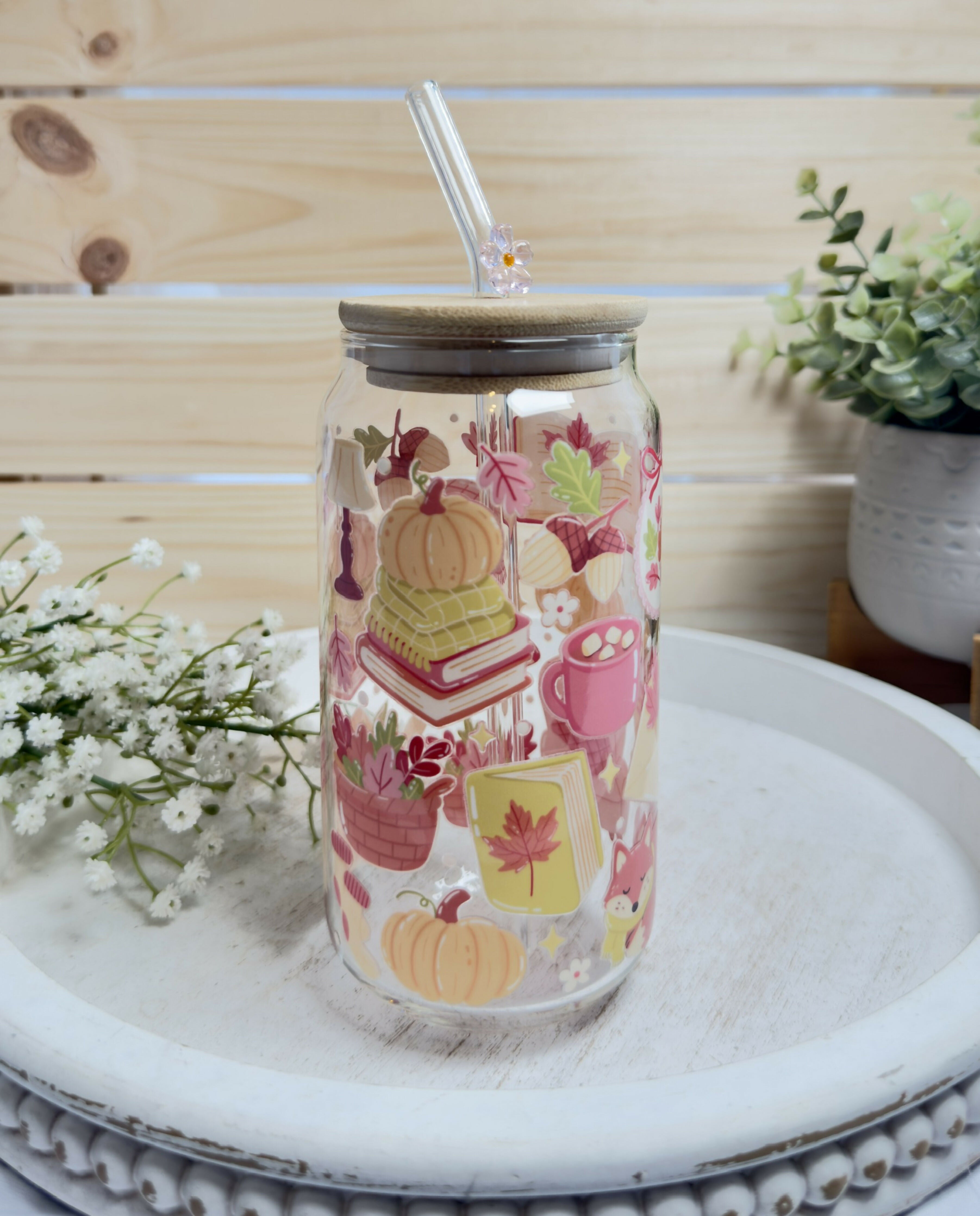 Glass Can Autumn Books Cosy