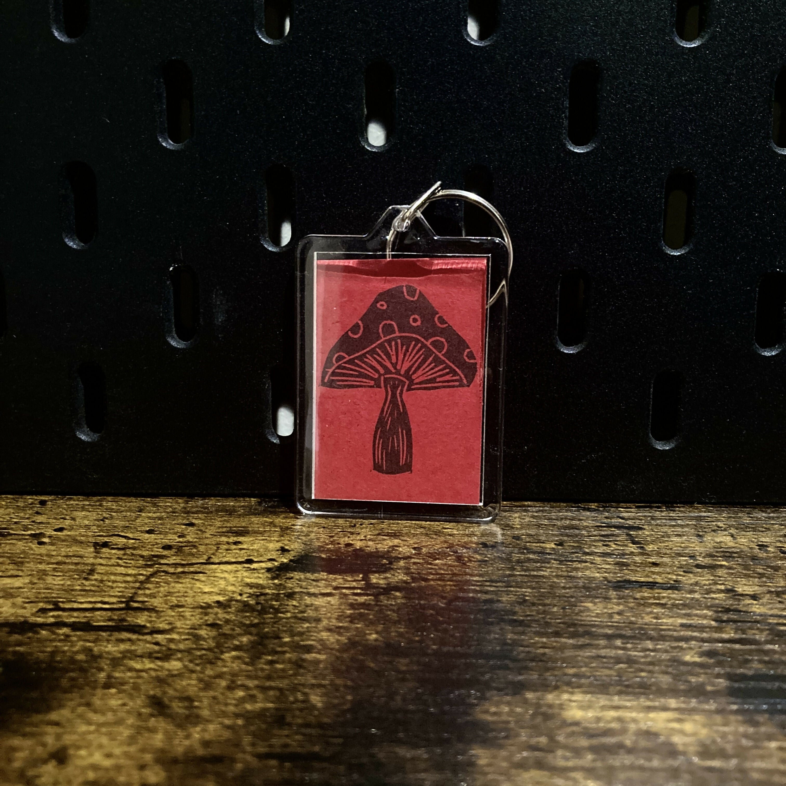 Keyring - Mushroom mini print