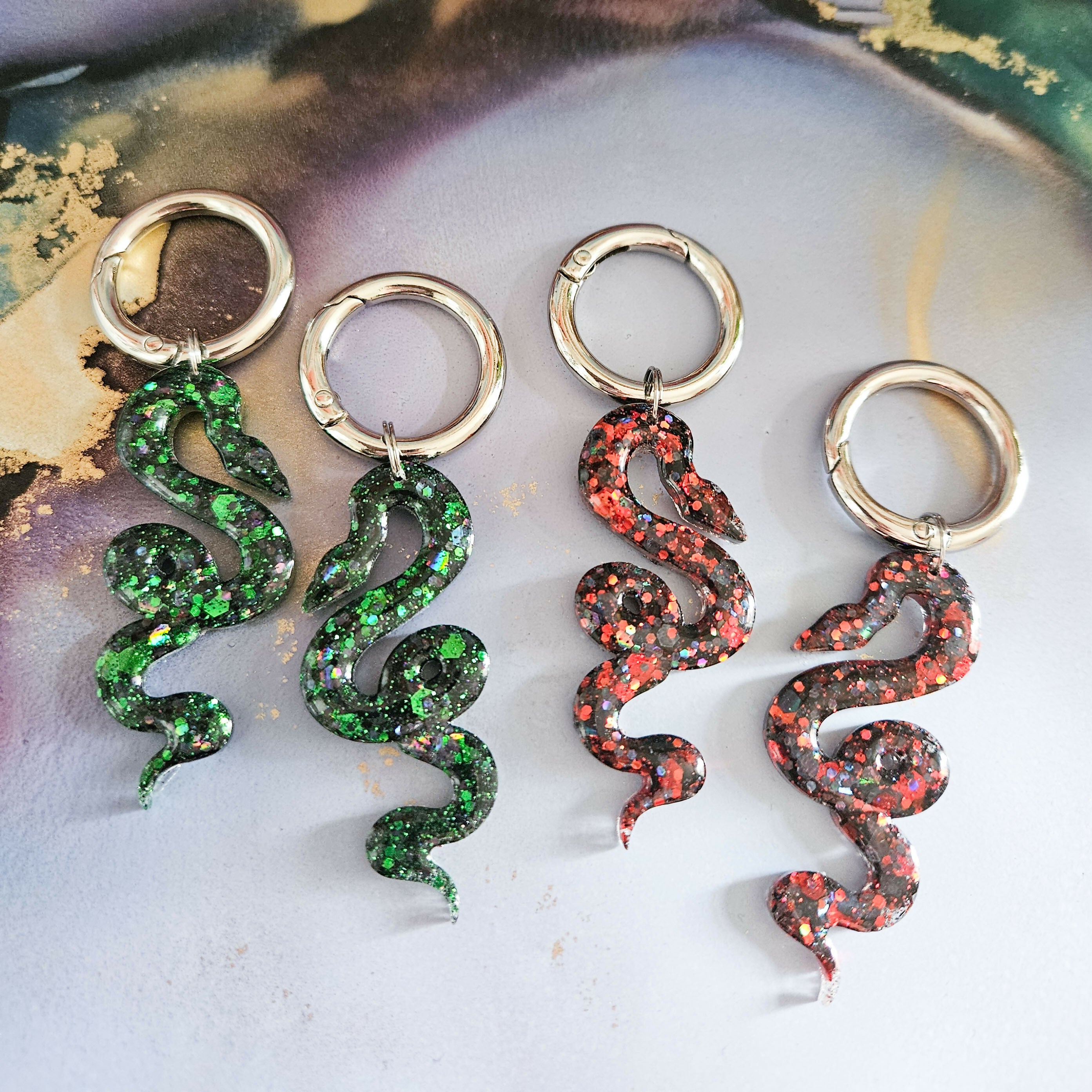 Handmade Resin Snakes Boot Charms