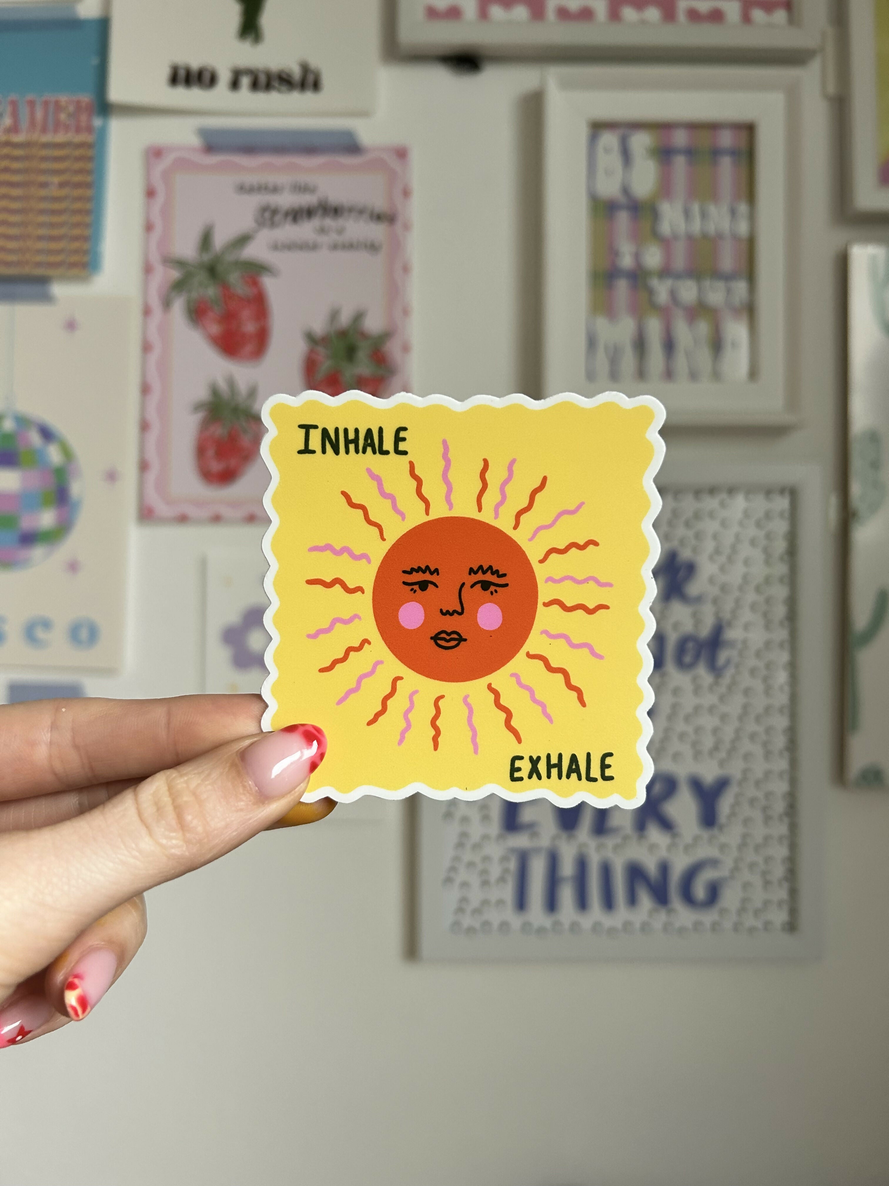 Inhale Sun Sticker