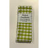 Olive Green Gingham Makeup Spa Headband with Adjustable Velcro Strap
