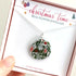 Christmas Bauble Real Leaf Necklace Silver Plated