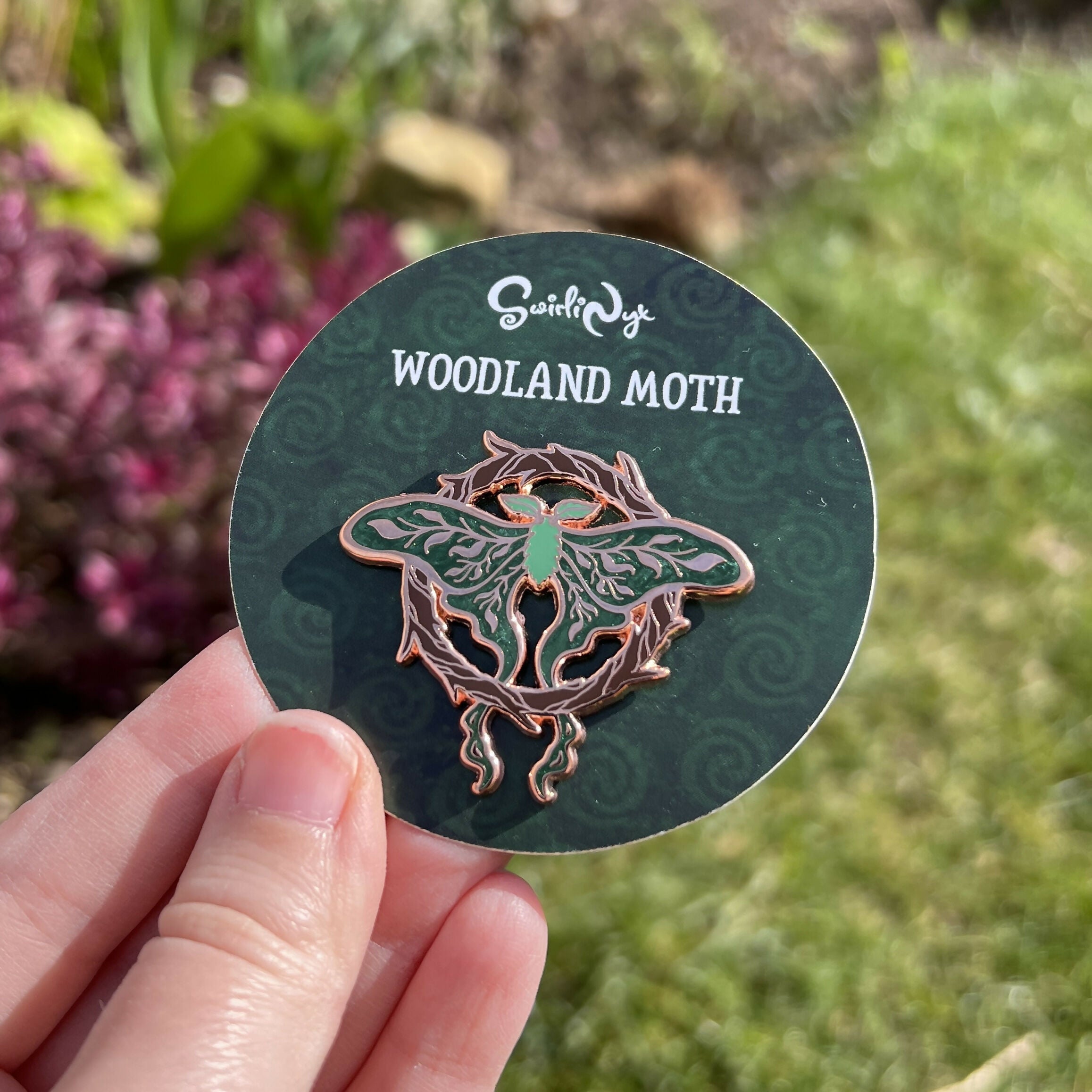 Woodland Moth Enamel Pin