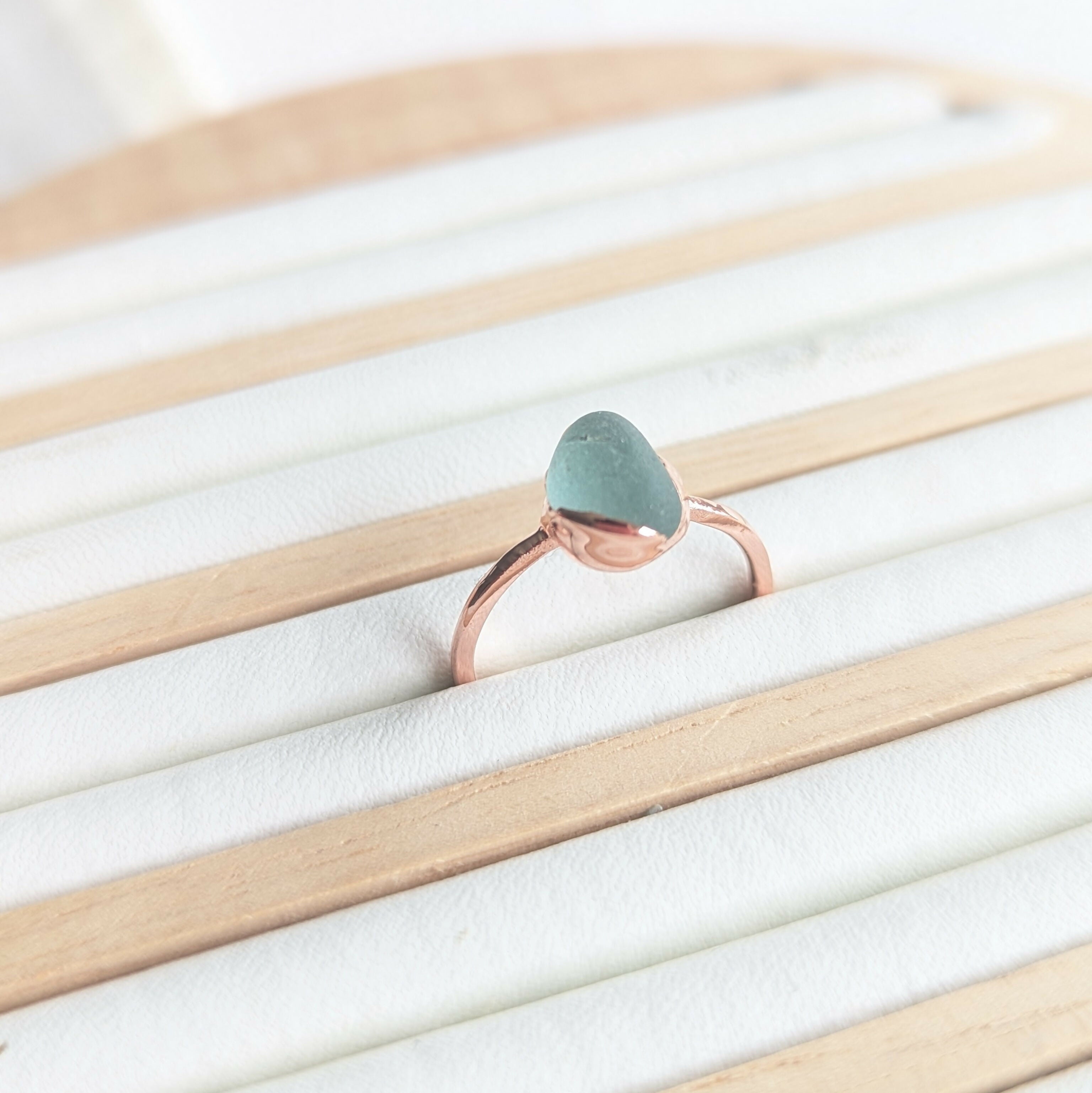Seaglass Ring - size O