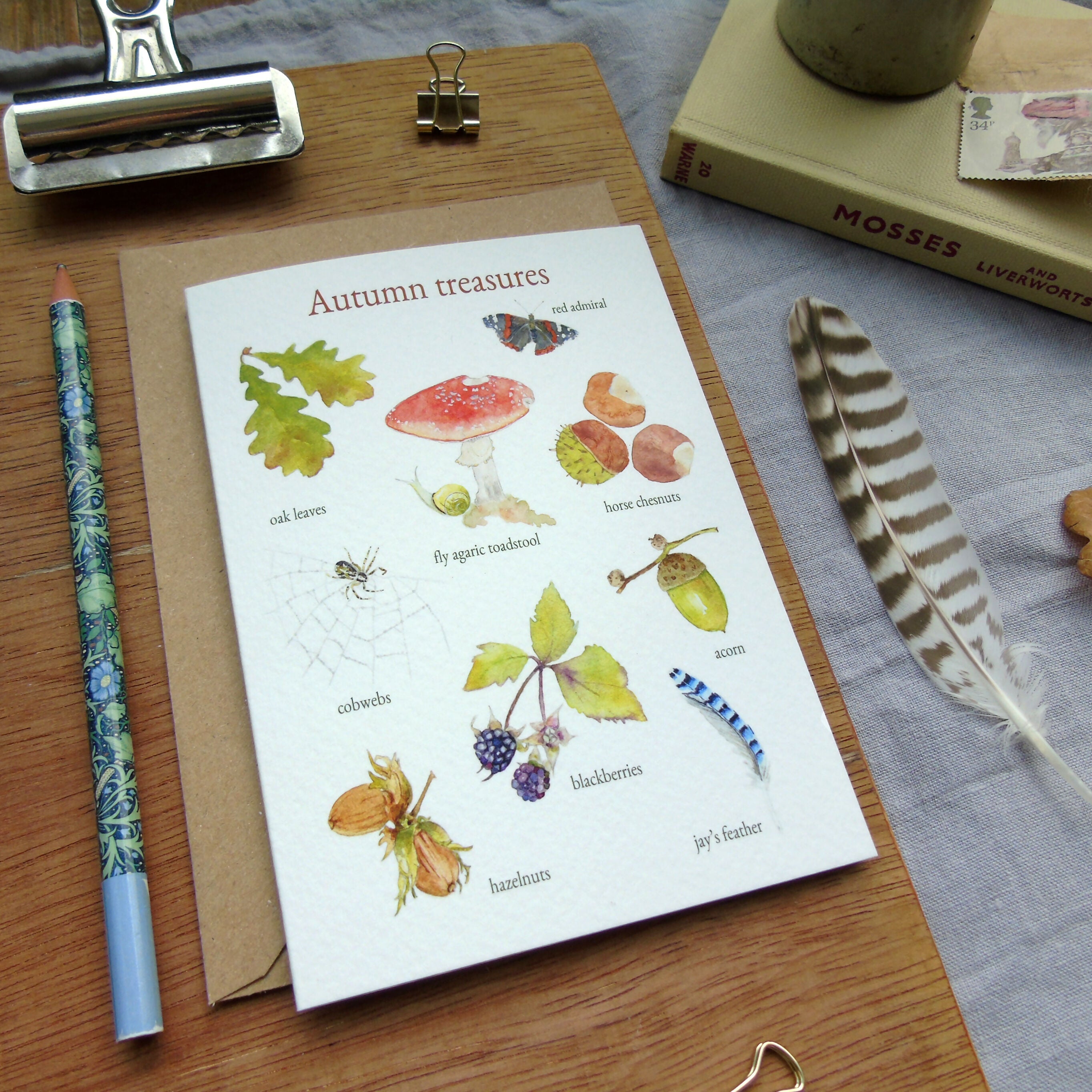 Autumn Treasures Greetings Card