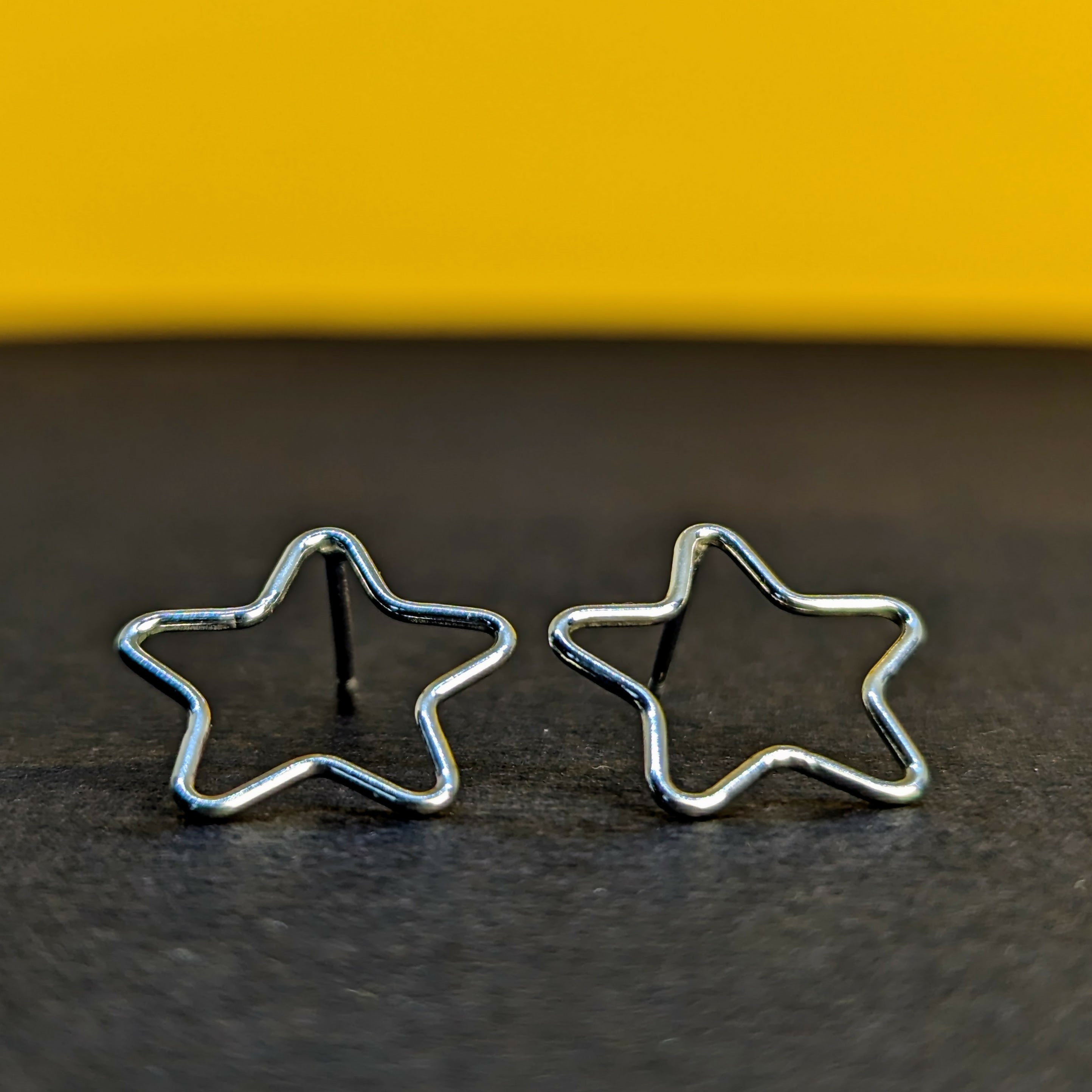 ‘Starlight’ Sterling Silver Medium Star Stud Earring