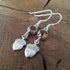 Handmade Silver Acorn Earrings With Amber