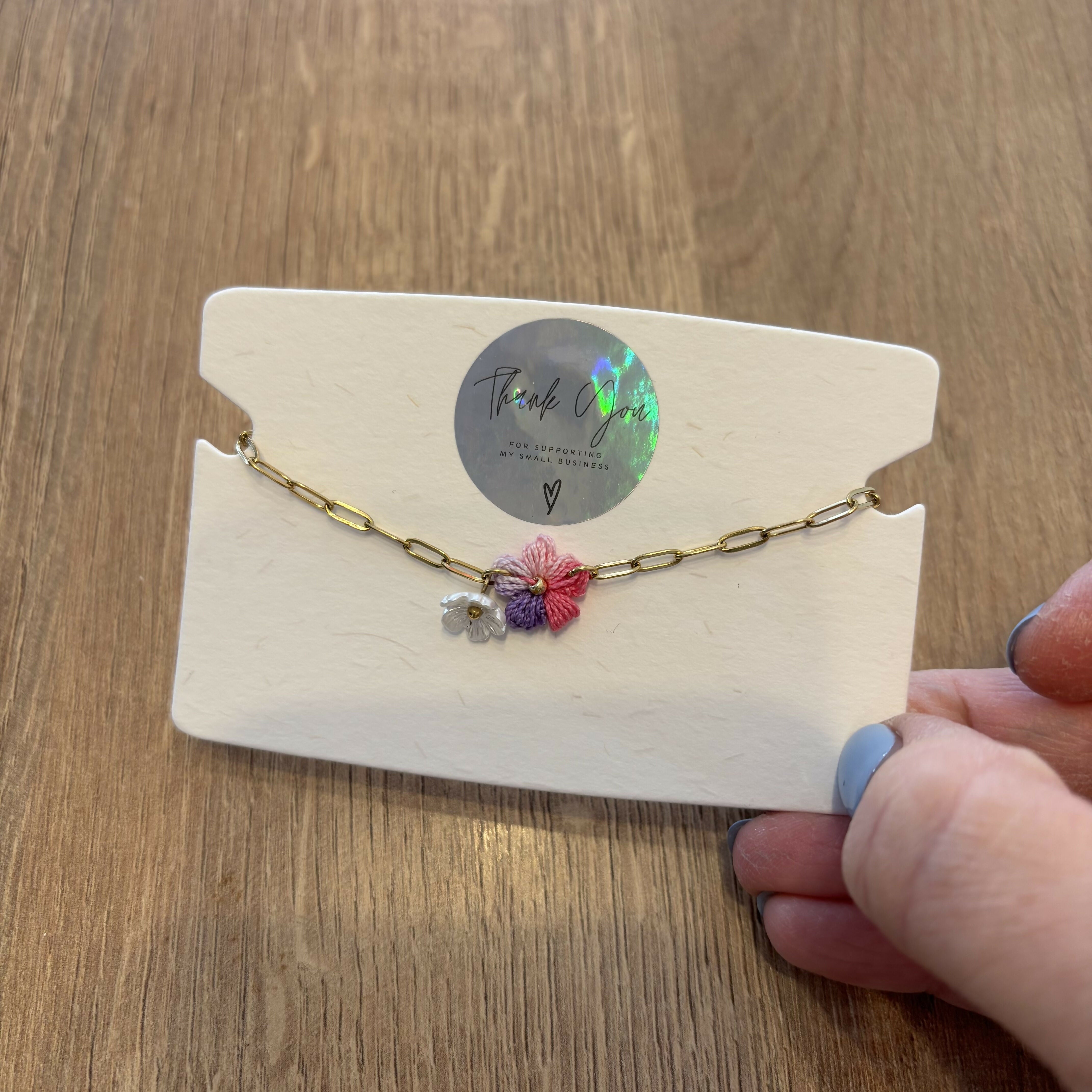 Flower Charm Bracelets