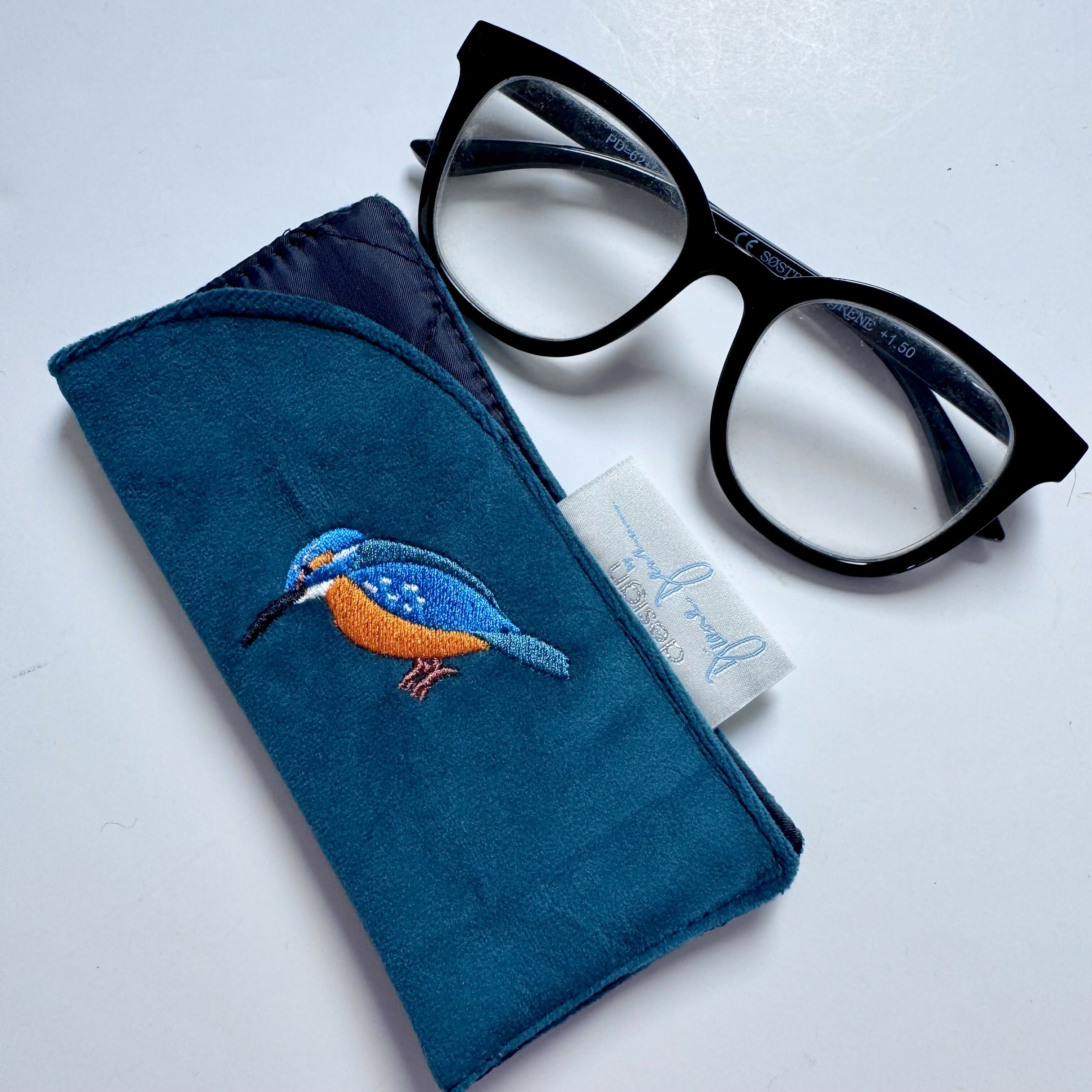 Original Design Embroidered Slip In Glasses Case