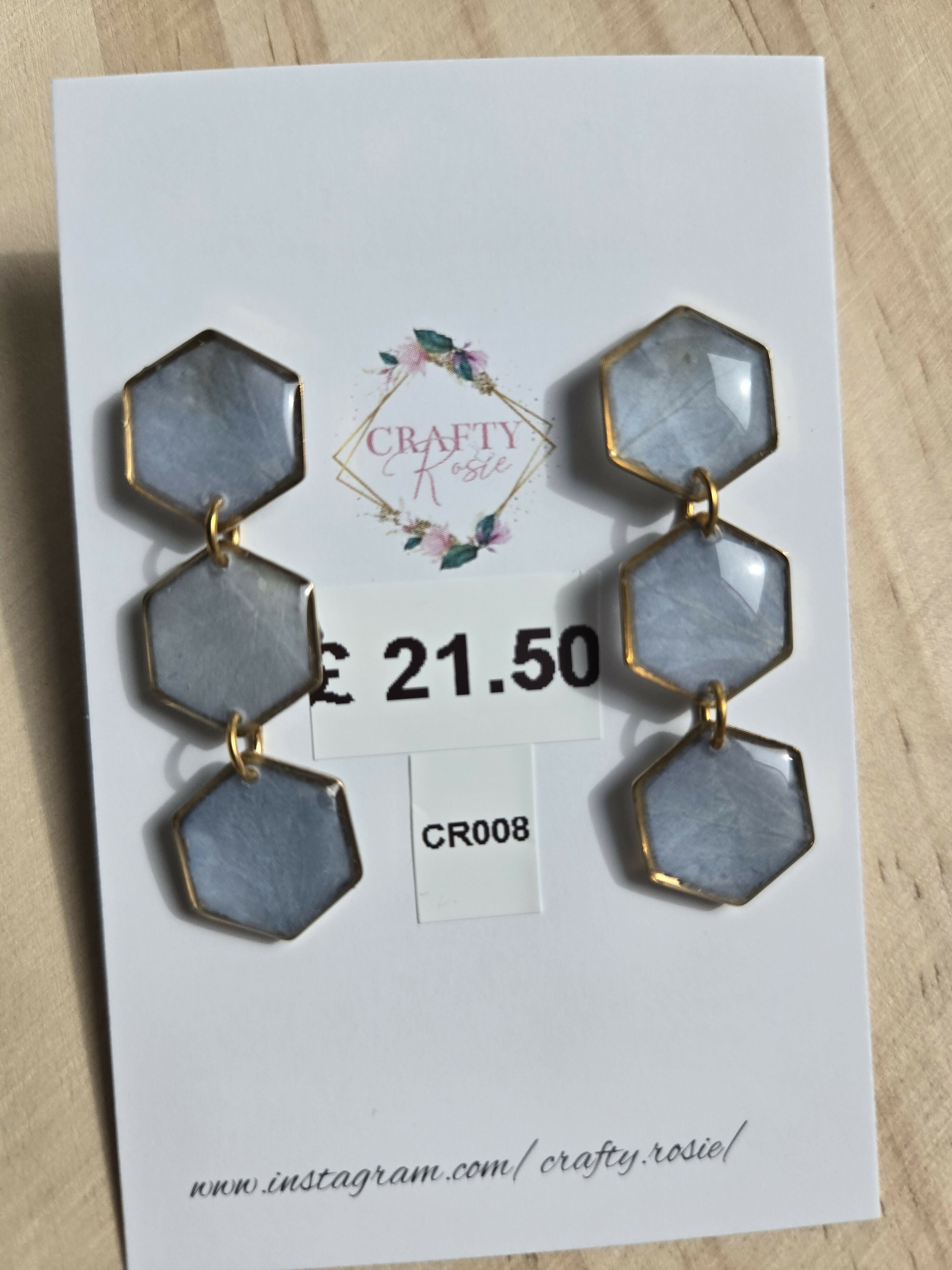 Stainless Steel Real Blue Hydrangea Dangle Earrings