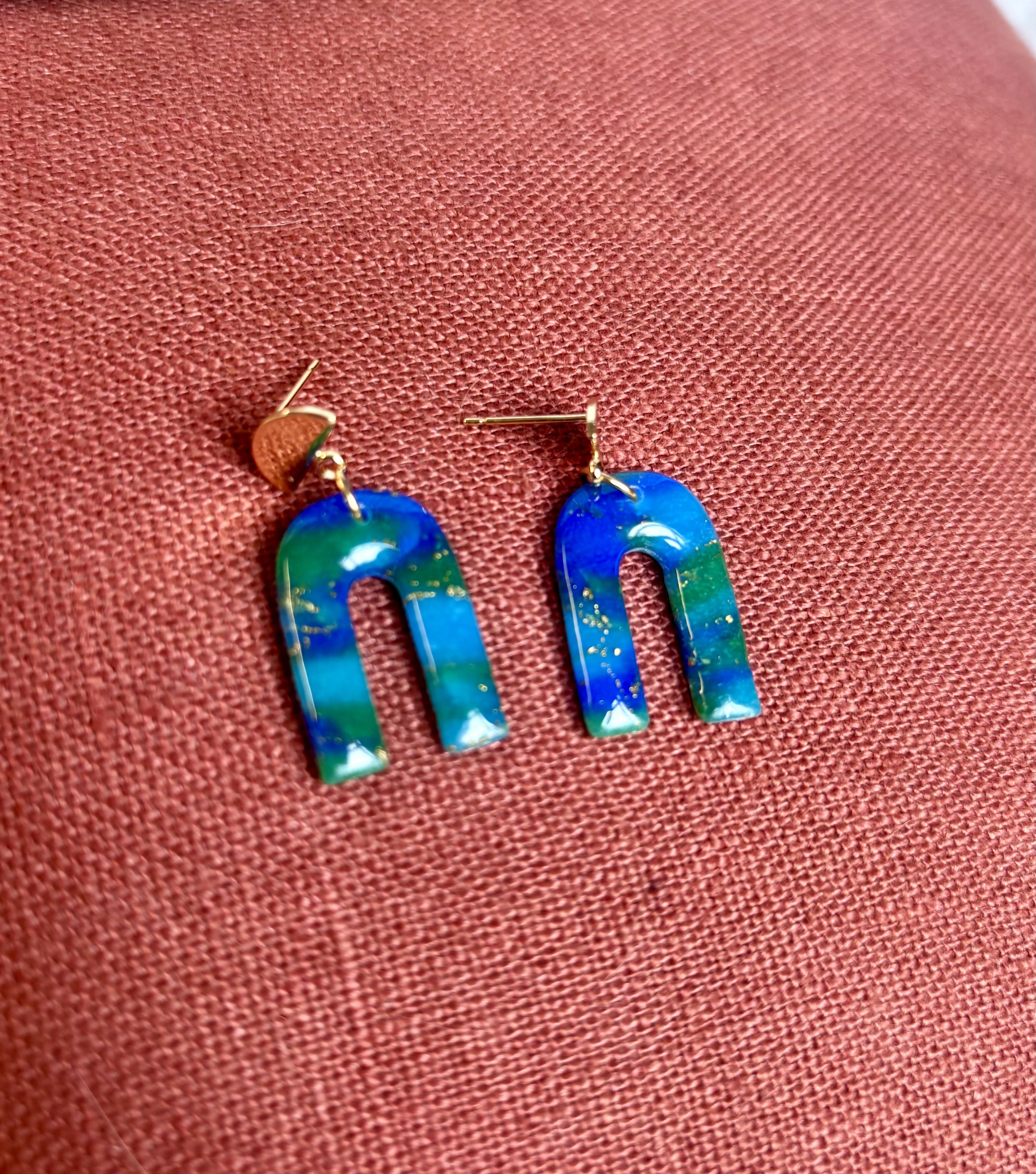 Ocean Dream Collection - Arch Polymer Clay Earrings