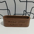 Wooden Business Card Holder – “Keep Your Chin Up” (Walnut)